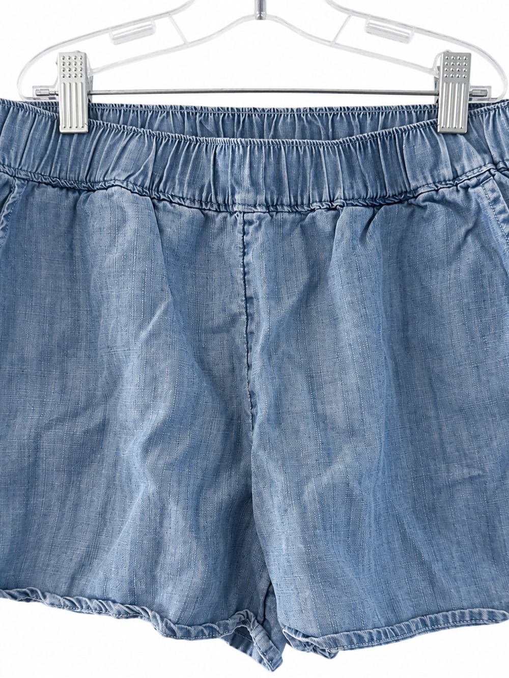 Vineyard Vines Girls Chambray Pull-On Shorts Size L 14